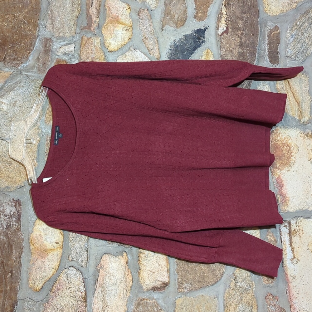 Adrianna papell cable knit ribbed sweater